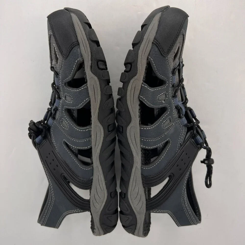 Ozark Trail Mens MN0T28HY177 Blue Bungee Lace Closed Toe Size 10 Hiking Sandals